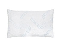 Somnum Shredded Memory Foam Pillow, NON-WASHABLE, White, Tencel/Bamboo Cover